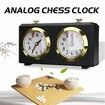 Chess Clock Mechanical Chess NO Battery reqire Competition Watch Timer Countdown Chess Watch Retro Analog Chess Play Black