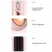 Portable Cordless Hair Straightener Brush USB Rechargeable Negative Ion Comb Color Black