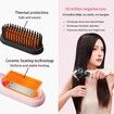 Portable Cordless Hair Straightener Brush USB Rechargeable Negative Ion Comb Color Black