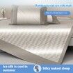120*195cm 2p Set Luxurious Viscose Fiber Bedding Summer Cool Feeling Silky Bedding Mat Pillow Case Breathable Antibacterial Foldable Washable Soft