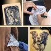 3mm Tattoo Practice Skins Kit,Includes 3PCS 3mm Soft Silicone Double Sides 7.4x5.6In Tattoo Fake Skin and 10PCS Tattoo Transfer Paper