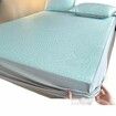 180*200cm 3p Set  Wrap Around  Bedding Mat  Summer Cool Feeling Silky Pillow Case Bean-shaped massage Breathable Antibacterial Foldable Washable