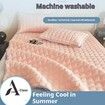 180*200cm 3p Set Thickend Latex Wrap Around  Bedding Mat  Summer Cool Silky Pillow Case Bean-shaped massage Breathable Antibacterial Foldable Washable
