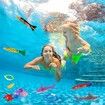 20 Pack Summer Pool Diving Swimming Toys for Kids, Fun Swim Games Sinking Set, Include Torpedo Gems Shark Rings Sea Animals for Boys Girls