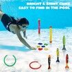 18Pcs Diving Pool Toys for Kids, Swimming Pool Toy, Includes 4 Pool Rings, 4 Diving Sticks, 4 Bandits, 6 Treasures Underwater Swim Pool Games for Ages 8-12