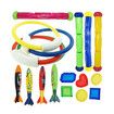 18Pcs Diving Pool Toys for Kids, Swimming Pool Toy, Includes 4 Pool Rings, 4 Diving Sticks, 4 Bandits, 6 Treasures Underwater Swim Pool Games for Ages 8-12