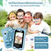 Kid Smart Phone, Touchscreen Learning Education Phone,Christmas Birthday Gifts for 4-9 Year Old (Blue)