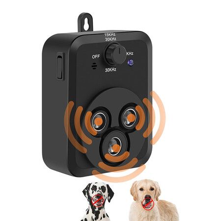 Anti Barking Device with 3 Ultrasonic Level Automatic bark Stopper Dog Barking Deterrent Tool, 50ft Range