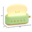 Cute Toast Lamp, Smile Face Night Light, LED Dimmable Bread Light, Rechargeable Desk Decor Lamp with Timer, Sleep Lamp for Bedroom Bedside Decorations, Aesthetic Gifts for Teen Girls, Green