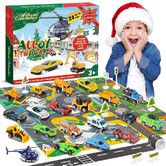 Advent Calendar, Alloy Construction Engineering Vehicle Toy Sets, Christmas Gifts Toys for 3-8 Year Old Boy