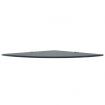 Corner Shelves 2 pcs with Chrome Supports Glass Black 25x25 cm