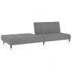 2-Seater Sofa Bed Light Grey Velvet