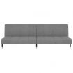 2-Seater Sofa Bed Light Grey Velvet