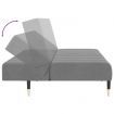 2-Seater Sofa Bed Light Grey Velvet