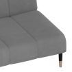 2-Seater Sofa Bed Light Grey Velvet