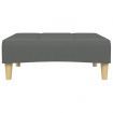2-Seater Sofa Bed with Footstool Dark Grey Fabric