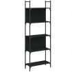 Bookshelf 5-Tier Black 60.5x24x166.5 cm Engineered Wood
