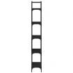 Bookshelf 5-Tier Black 60.5x24x166.5 cm Engineered Wood