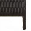 Room Divider 4 Panels Black Poly Rattan