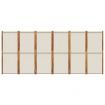 6-Panel Room Divider Light Grey 420x180 cm