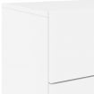 Wall-mounted Bedside Cabinet with LED Lights White