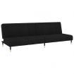 2-Seater Sofa Bed Black Velvet