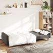 2-Seater Sofa Bed Dark Grey Velvet