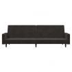 2-Seater Sofa Bed Dark Grey Velvet