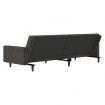 2-Seater Sofa Bed Dark Grey Velvet