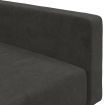 2-Seater Sofa Bed Dark Grey Velvet