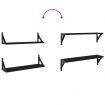 Wall Shelves 2 pcs Black 60x15x15.5 cm