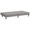 2-Seater Sofa Bed Light Grey Velvet