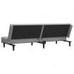 2-Seater Sofa Bed Light Grey Velvet