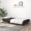 2-Seater Sofa Bed Black Faux Leather