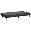 2-Seater Sofa Bed Black Faux Leather