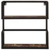 Wall Shelf 55x20x55 cm Solid Wood Reclaimed and Iron