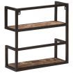 Wall Shelf 55x20x55 cm Solid Wood Reclaimed and Iron