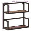 Wall Shelf 55x20x55 cm Solid Wood Reclaimed and Iron