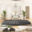 2-Seater Sofa Bed Dark Grey Velvet