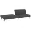 2-Seater Sofa Bed Dark Grey Velvet