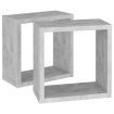 Wall Cube Shelves 2 pcs Concrete Grey 30x15x30 cm