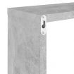 Wall Cube Shelves 2 pcs Concrete Grey 30x15x30 cm