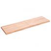 Wall Shelf Light Brown 140x40x(2-4) cm Treated Solid Wood Oak