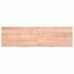 Wall Shelf Light Brown 140x40x(2-4) cm Treated Solid Wood Oak