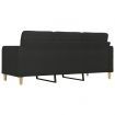 3-Seater Sofa Black 180 cm Fabric