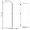3-Panel Room Divider Light Grey 210x180 cm