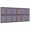 6-Panel Room Divider Dark Blue 420x180 cm