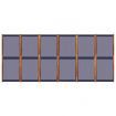 6-Panel Room Divider Dark Blue 420x180 cm