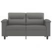 2-Seater Sofa Dark Grey 120 cm Microfibre Fabric