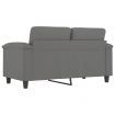 2-Seater Sofa Dark Grey 120 cm Microfibre Fabric